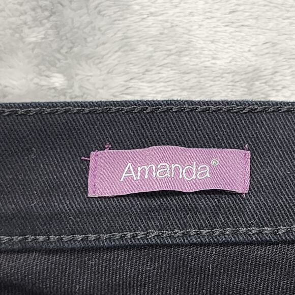 Gloria Vanderbilt Jeans Womens 22W Black Amanda High Rise Slim Tapered Stretch - Picture 7 of 15